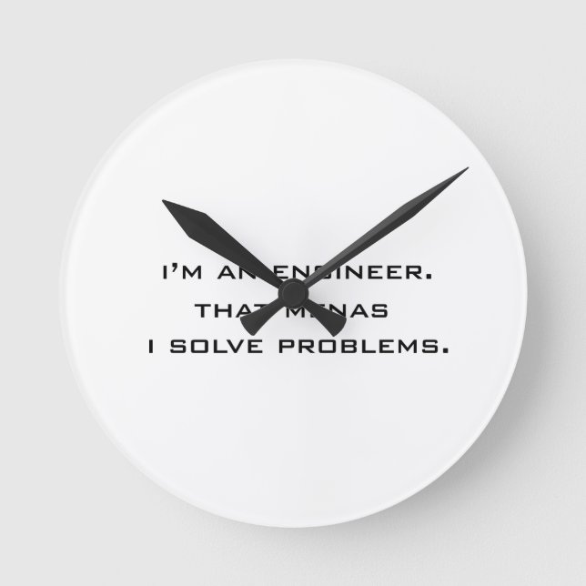 I'm an engineer round clock (Front)