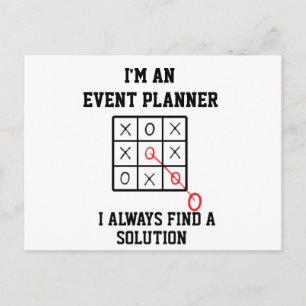 Im An Event Planner I Always Find A Solution Postcard