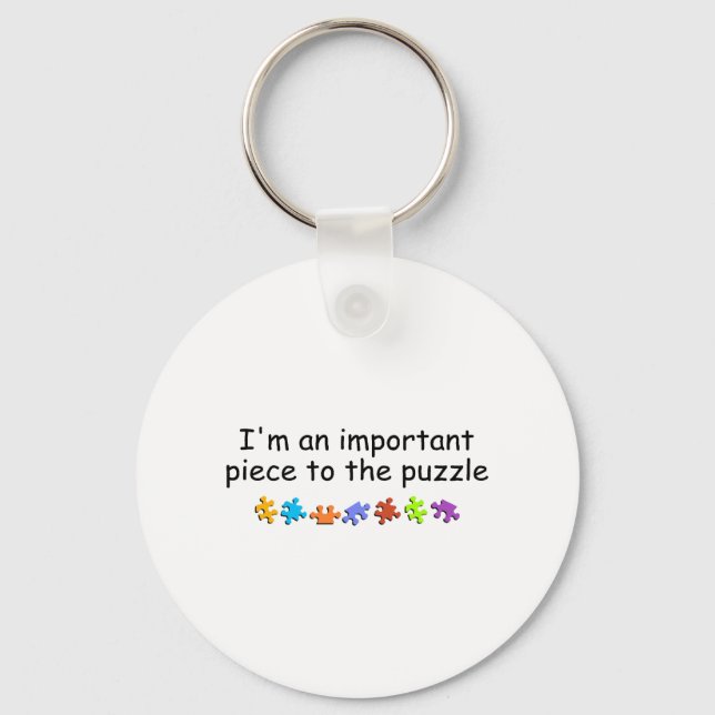 Im An Important Piece Of The Puzzle Key Ring (Front)