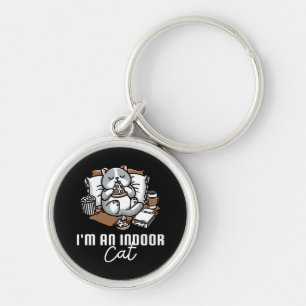 I'm an indoor cat - Introvert cat Key Ring