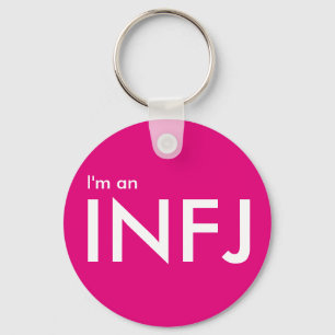 I'm an INFJ - Personality Type Pink Keychain