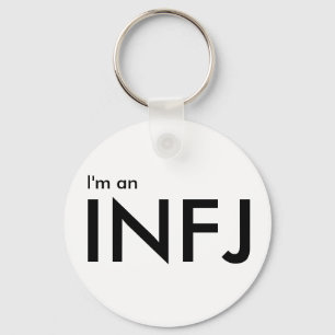 I'm an INFJ - Personality Type White Keychain