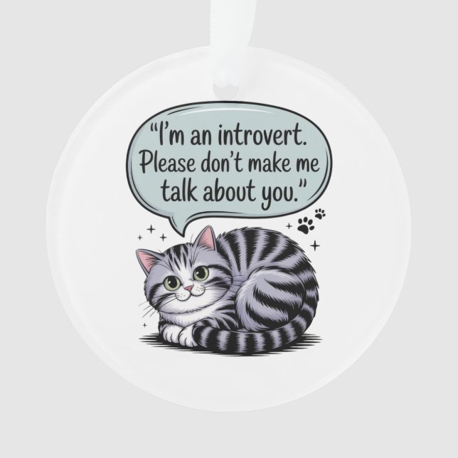 "I'm an introvert. Please don’t make me talk about Ornament (Front)