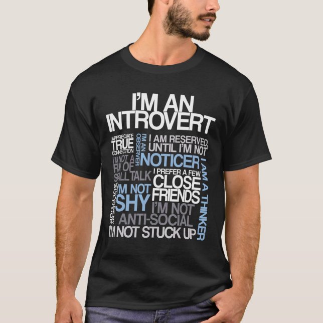 I'm An Introvert Quotes Cloud T-Shirt (Front)