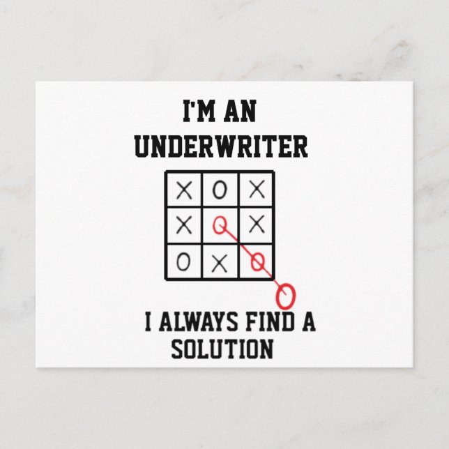 Im An Underwriter I Always Find A Solution   Postcard (Front)