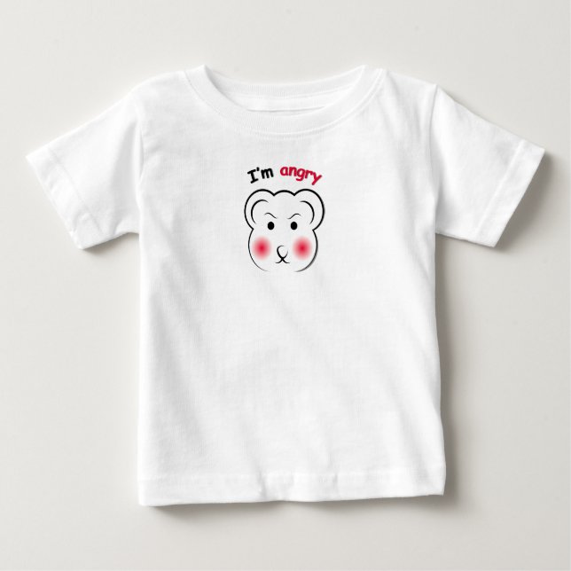 I'm Angry Bear – Cute Minimalist Mood Design Baby T-Shirt (Front)