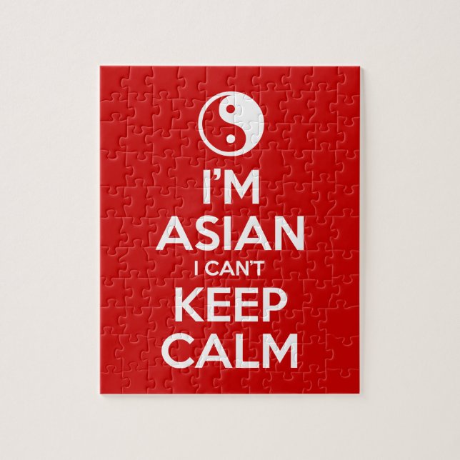 I'm Asian I Can't Keep Calm Jigsaw Puzzle (Vertical)