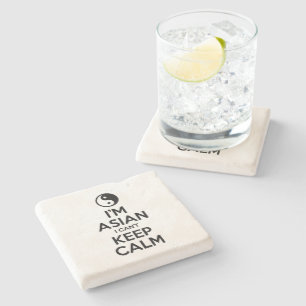 I'm Asian I Can't Keep Calm Stone Coaster