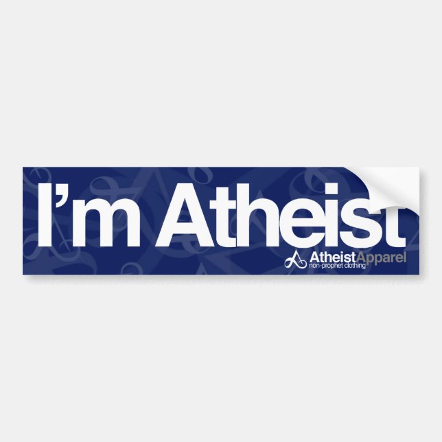 I'm Atheist Bumper Sticker (Front)