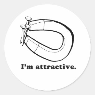I'M ATTRACTIVE CLASSIC ROUND STICKER