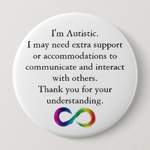 "I'm Autistic" Awareness Button