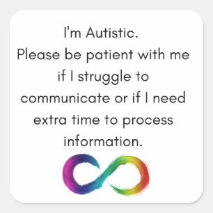 I'm Autistic- Communication Sticker