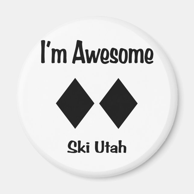 I'm Awesome Ski Utah Magnet (Front)