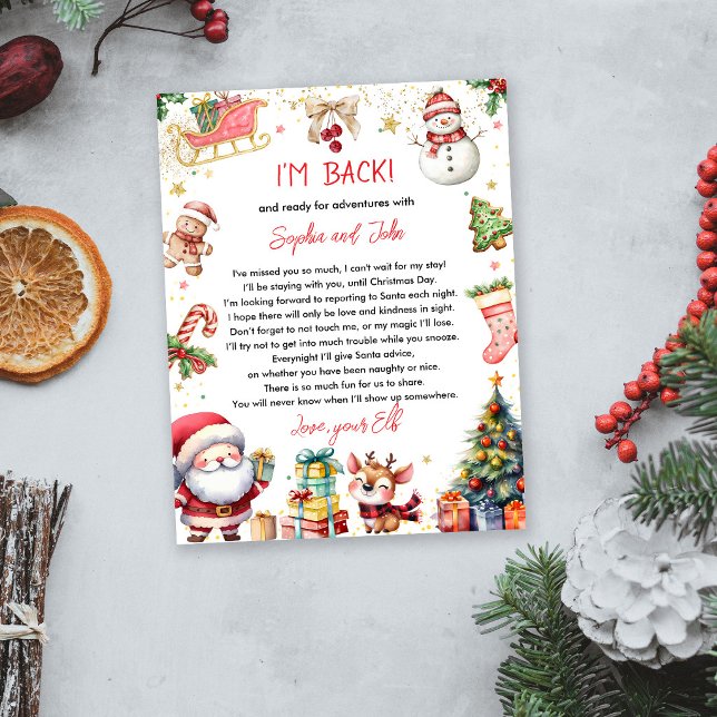 I'm Back Arrival Letter Return Christmas (Creator Uploaded)