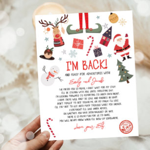 I'm Back Elf Arrival Letter Elf Return Christmas 
