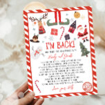 I'm Back Elf Arrival Letter Elf Return Christmas<br><div class="desc">♥ This cute Elf Letter is a perfect addition to your Magical Christmas!</div>