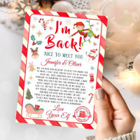 I'm Back Elf Arrival Letter Return Elf Christmas