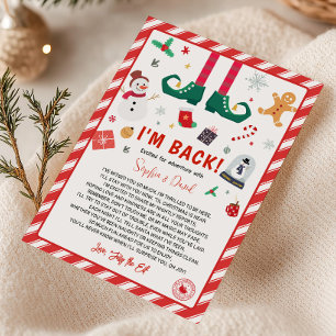 I'm Back Elf Christmas Arrival Letter Card