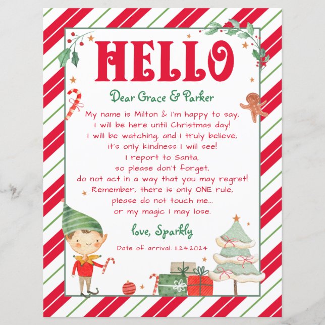 I'm Back Elf Welcome Hello Christmas Elf (Front)