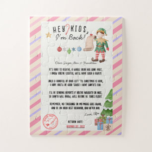 I'm Back! Secret Xmas Elf Return Letter for Kids Jigsaw Puzzle