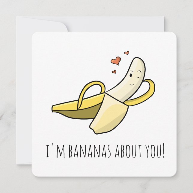 I'm bananas about you valentines card (Front)