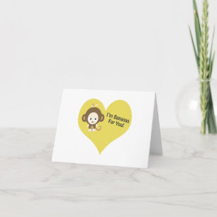 Im Bananas for You Monkey Holiday Card