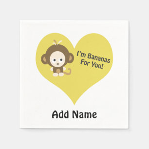 Im Bananas for You Monkey Napkin