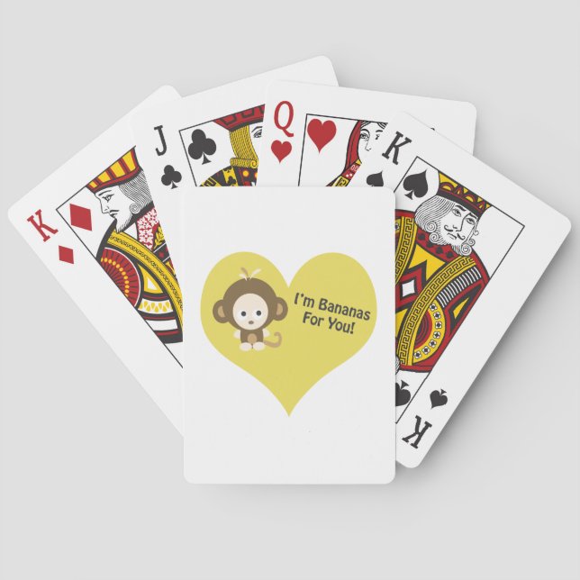 Im Bananas for You Monkey Playing Cards (Back)