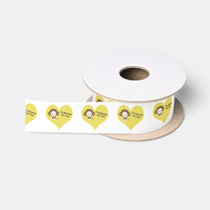 Im Bananas for You Monkey Satin Ribbon