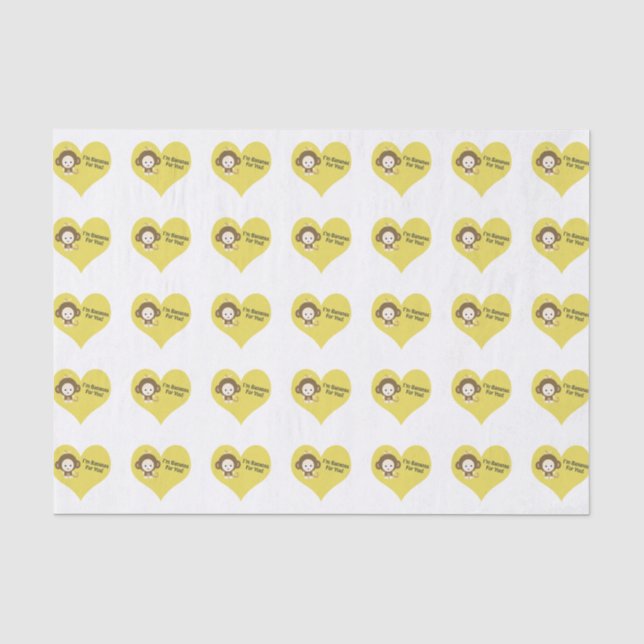Im Bananas for You Monkey Tissue Paper (Front)