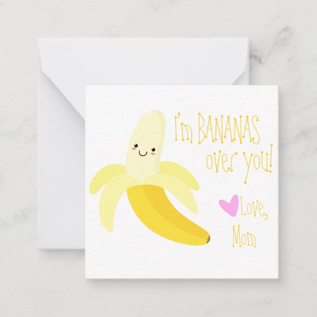 I'm Bananas Over You Lunchbox Note Card (Front)