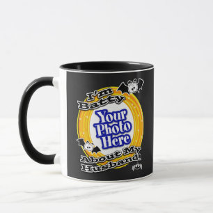 I'm Batty About My Husband Photo Black Mug