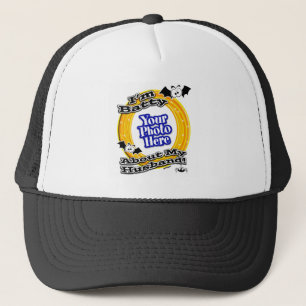 I'm Batty About My Husband Photo White Trucker Hat