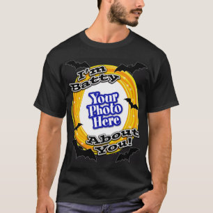 I'm Batty About You Photo Scary Bats Black T-Shirt