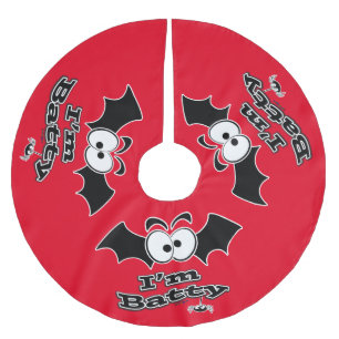 I'm Batty Crazy Eyes Brushed Polyester Tree Skirt