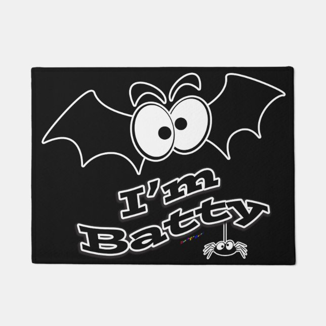 I'm Batty Crazy Eyes Doormat (Front)