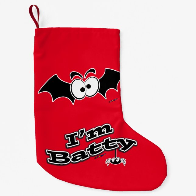 I'm Batty Crazy Eyes Small Christmas Stocking (Front)