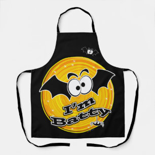 I'm Batty Orange and Yellow Swirl Apron
