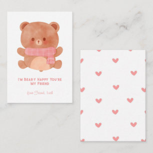'I'm Bear-y Happy You're My Friend' Kids Valentine Card