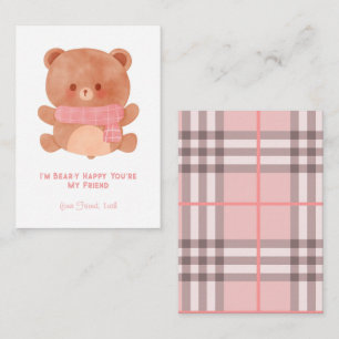 'I'm Bear-y Happy You're My Friend' Kids Valentine Card