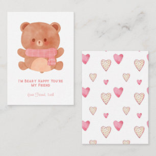'I'm Bear-y Happy You're My Friend' Kids Valentine Card