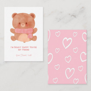 'I'm Bear-y Happy You're My Friend' Kids Valentine Card