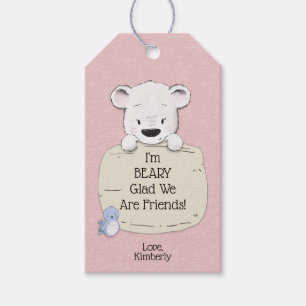 I'm BEARY Glad we are Friends Valentine Gift Tags