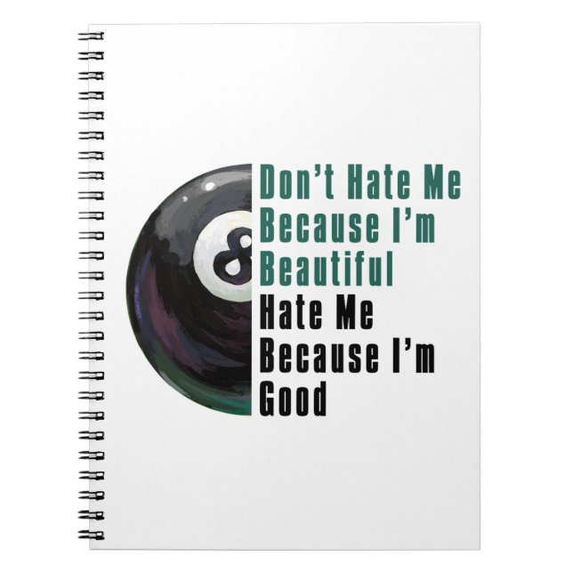 Im Beautiful Im Good 8 Ball Notebook (Front)