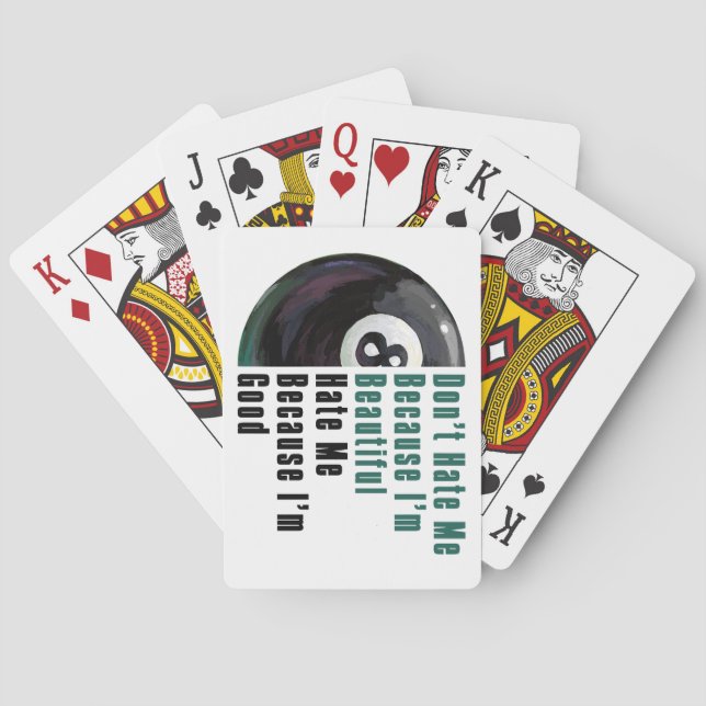 Im Beautiful Im Good 8 Ball Playing Cards (Back)