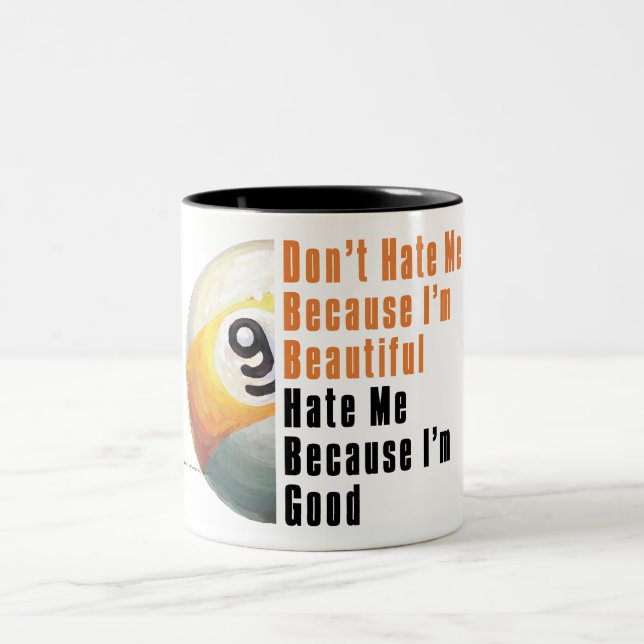 Im Beautiful Im Good 9 Ball Two-Tone Coffee Mug (Center)