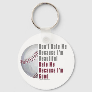 Im Beautiful Im Good Baseball Key Ring