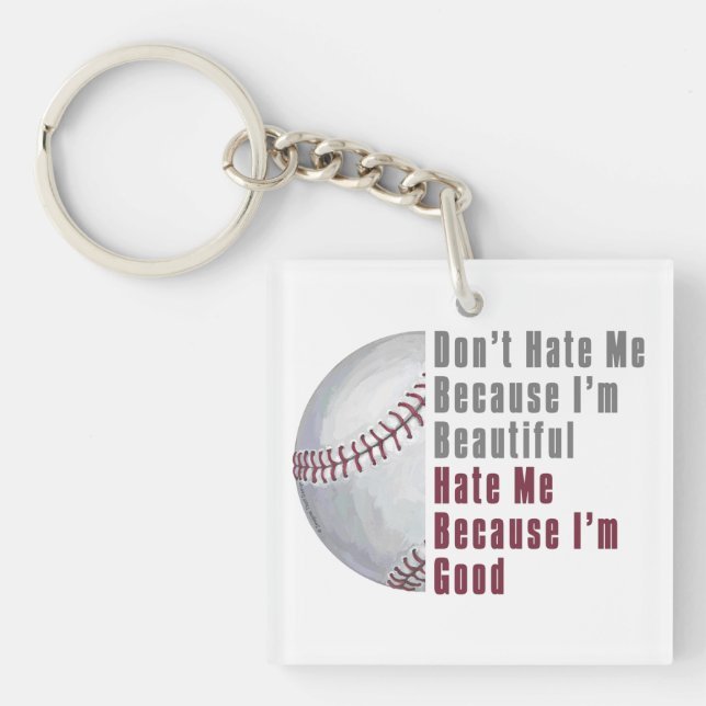 Im Beautiful Im Good Baseball Key Ring (Front)
