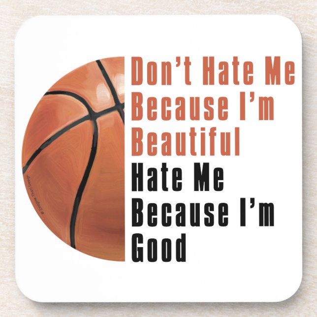 Im Beautiful Im Good Basketball Coaster (Front)