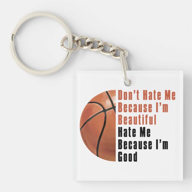 Im Beautiful Im Good Basketball Key Ring (Front)